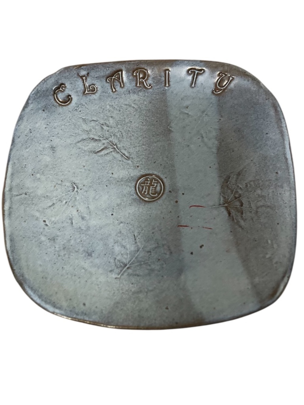 Handcrafted decorative blue trinket dish or ritual plate, NEW